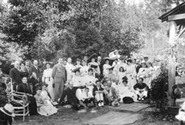[The wedding party of Mr. and Mrs. W.D. Hopcraft at Skunk Cove]
