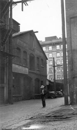 [Exterior of the second Electric Power House on Pender Street]