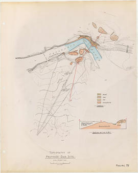 Topography of proposed dam site