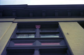 [Detail of windows and soffits of 310 Cambie Street - Gastown Inn, 1 of 2]