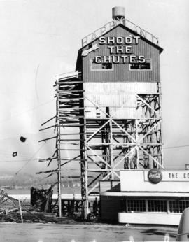 [Demolition of the Shoot The Chutes ride in Happy Land at Hastings Park]