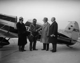 Captain Frank M. Hawks leaving Vancouver airport for Los Angeles