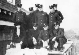 [Laying the cornerstone of the new headquarters firehall of the Point Grey Fire Department (Fireh...