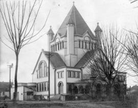 [Wesley Methodist Church under construction on the southwest corner of Burrard Street at Georgia ...