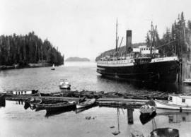 [S.S. "Camosun" at cannery dock]