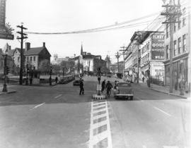 [Pender Street at Cambie Street, looking west]