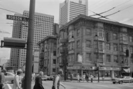 [Northeast corner of the intersection of Robson and Thurlow Streets, 1 of 2]
