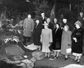 [An unveiling ceremony at the Garden of Remembrance]