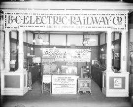 [B.C. Electric Railway Company display of electrical appliances]