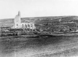 Ruins of the Church at Ablain St. Nazaire showing Notre Dame de Lorette