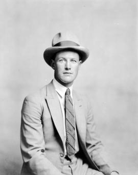 Portrait of unidentified man in fedora hat