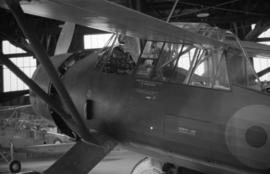 [Cockpit of an Westland Lysander plane]