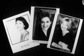 Headshots of Lisa Bayliss, Bonnie Panych, and Annabel Kershaw