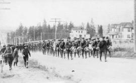 [The 6th Regiment Duke of Connaught's Own Rifles march through Vernon]