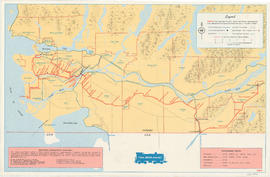 The service route to - from - through industrial southwestern British Columbia