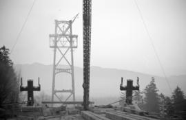 [Lions Gate Bridge under construction]