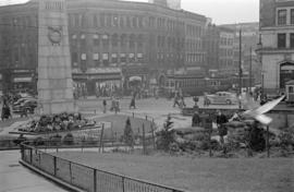 [The cenotaph at the corner of Hastings Street and Cambie Street]