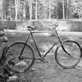 Chainless [bicycle] at old pond