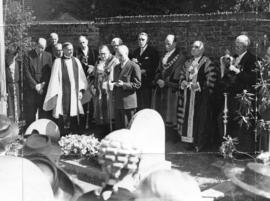 [Commemoration ceremony at Captain George Vancouver's grave]