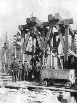 Head works of construction shaft No. 1 on hydraulic tunnel from Lake Buntzen to serve No. 2 power...