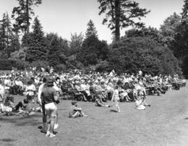 [People listening to speeches during the 75th Anniversary celebrations of the park]