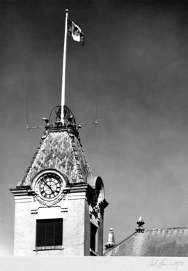 R.C.M.P. [Royal Canadian Mounted Police] Building, Main Street, clock tower detail