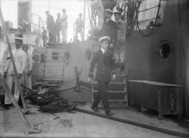 View of the deck of H.M.S. "New Zealand"