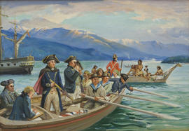 Captain Vancouver surveying English Bay - 1792