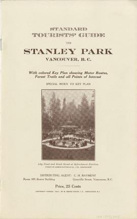 Standard tourist's guide to Stanley Park : cover page