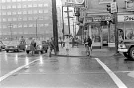 Corner of Thurlow and Robson Street, looking northeast on Thurlow Street