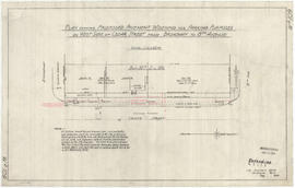 Plan showing proposed pavement widening for parking purposes