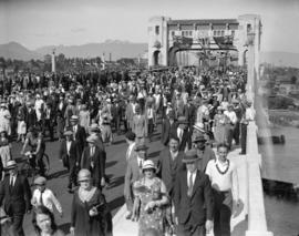 Opening of the Burrard Bridge