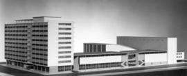 [Model of proposed civic auditorium and CBC building]