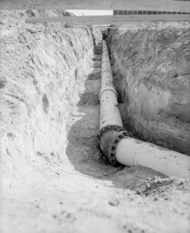 Looking south along beet flume water line at value for No. 2 flume