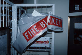 Fire blanket on display at Park Royal