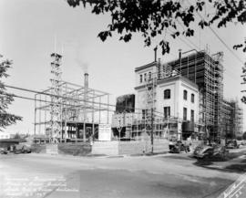 Street view of Vancouver Breweries building under construction