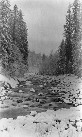 Upper Capilano Creek in snow