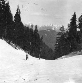 [Looking into Lynn Valley from east side of Goat Lake]