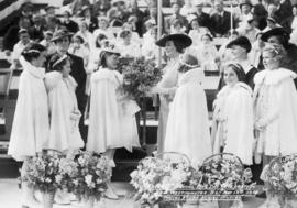 Aldyen Hamber crowning the May Queen at the 68th Annual May Day Celebration