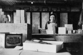 Violet Borrie, cube department, first female employee