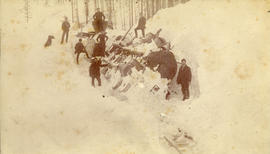 [Locomotive No. 365] Wrecked by Snow Slide: Rogers Pass