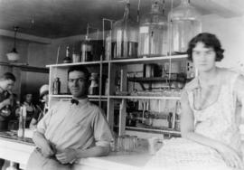 Labs and labs workers - Raymond; Glenn Woolley and Gertie Hicks