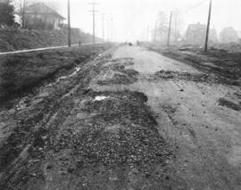 [The bituminous macadam being repaired on Cambie Street between 10th Avenue and 12th Avenue]