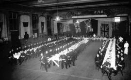 [No. 5 Company, 2nd Battalion, 5th Regiment, Canadian Artillery second annual dinner [in Drill Ha...