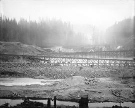 [Partially constructed Coquitlam Dam, showing upstream toe of dam]