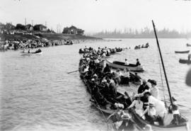 [Boats in English Bay observing a swimming race]