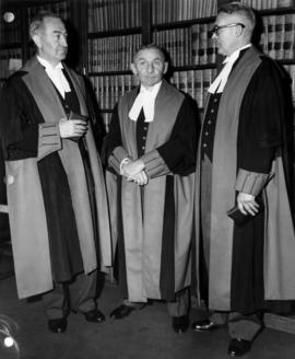 Justice J.G. Ruttan, Chief Justice Sherwood Lett, and Justice T.W. Brown