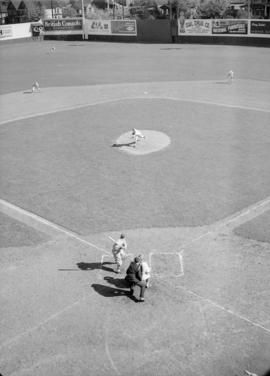 Baseball, Capilanos [View of home plate and field from above]