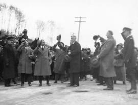 [Opening ceremony for the first Second Narrows Bridge]