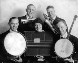 [Five members of the Empress Jazz Orchestra of Vancouver's Empress Theatre. Dated Nov. 1, 1919 &a...